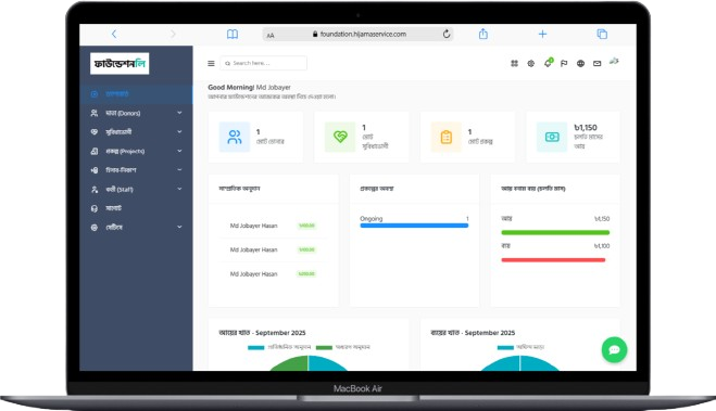 সফটওয়্যার ড্যাশবোর্ড